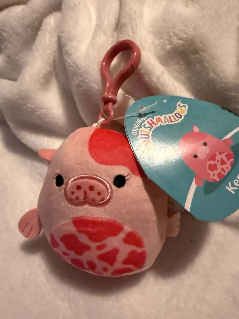 Squishmallows Kerry the Sea Cow 3.5-inch Plush Backpack Clip
